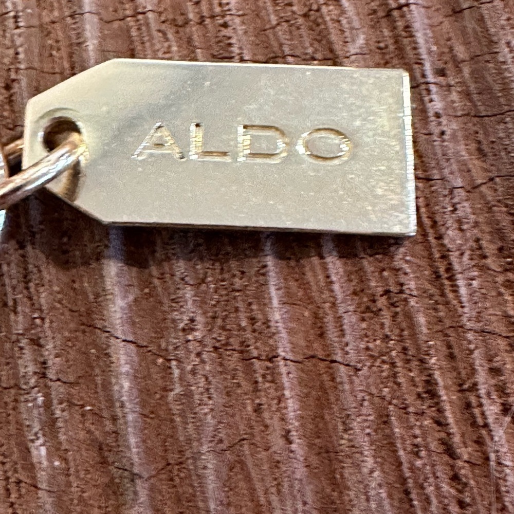 Aldo Metallic Gold Tag Keychain - Picture 3 of 5